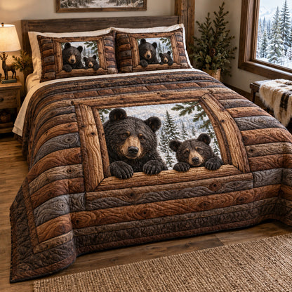 Woodland Embrace 3-Piece Quilted Bedding Set SN0TV814