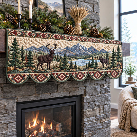 Woodland Friends Quilted Mantel Scarf SN0TD532