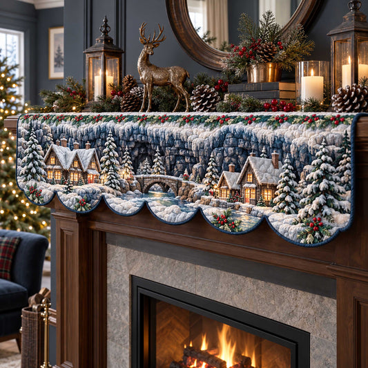 Woodland Glow Quilted Mantel Scarf SN0TD522
