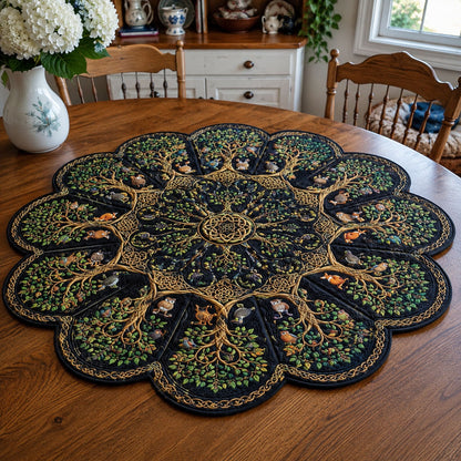 Woodland Heritage Custom Shape Quilted Table Topper SN0PT750