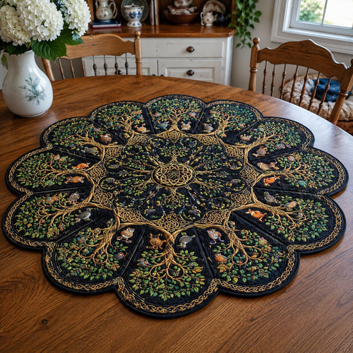 Woodland Heritage Custom Shape Quilted Table Topper SN0PT750