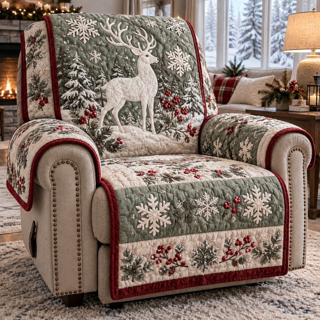 Woodland Holiday Treasures Quilted Sofa Cover SN0PT1392