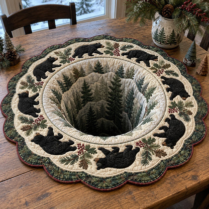 Woodland Hollow Custom Shape Quilted Table Topper SN0TV705