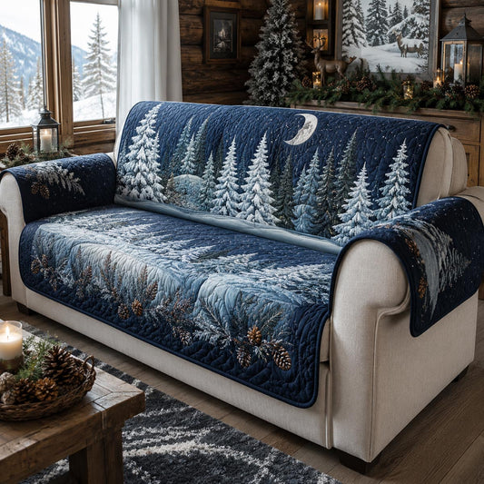 Woodland Night Quilted Sofa Cover SN0DV169