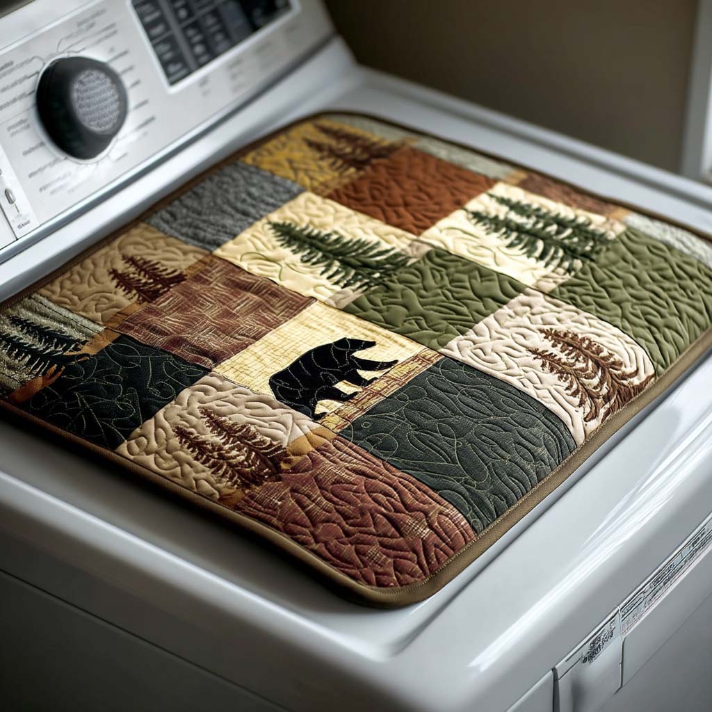 Woodland Patch Quilted Washer and Dryer Cover NCU0NTV396