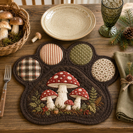 Woodland Paws Custom Shape Quilted Placemat SN0TD055