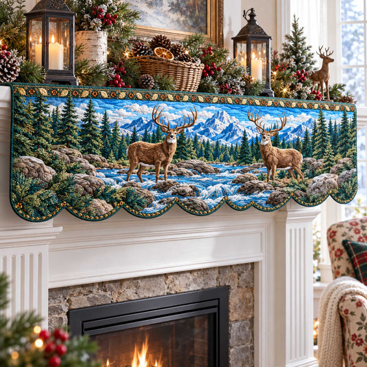 Woodland Stag Quilted Mantel Scarf SN0TD523