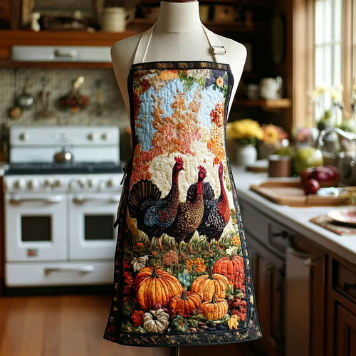Woodland Thanksgiving Quilted Apron SN0PT299