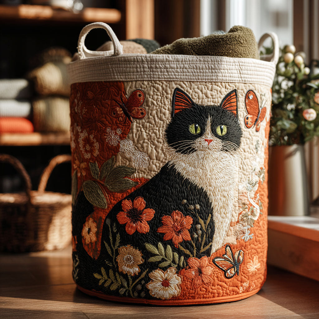 Woodland Whiskers Quilted Laundry Basket NCU0PTT2086