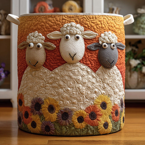 Woolly Whimsy Quilted Laundry Basket NCU0DV806