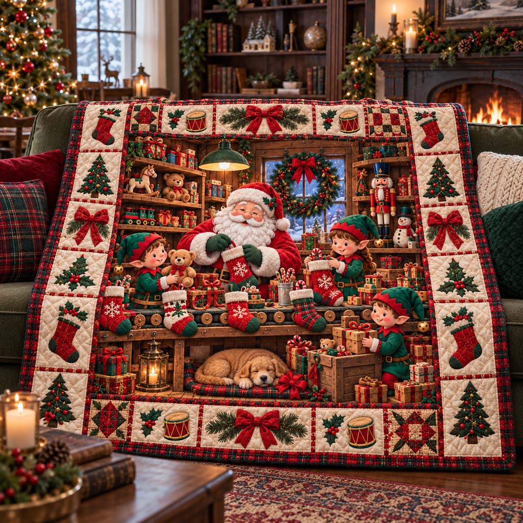 Workshop Midnight Quilted Blanket SN0HH0706