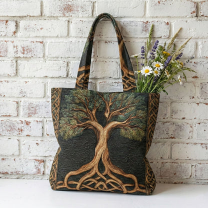 Woven Life Quilted Zipper Tote bag SN0NT009