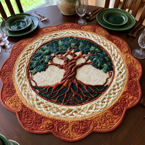 Woven Roots Custom Shape Quilted Table Topper NCU0LV298