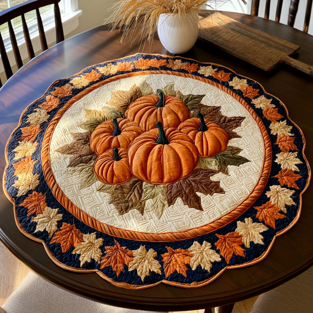 Woven Ropes Custom Shape Quilted Table Topper NCU0LV185