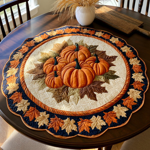 Woven Ropes Custom Shape Quilted Table Topper NCU0LV185
