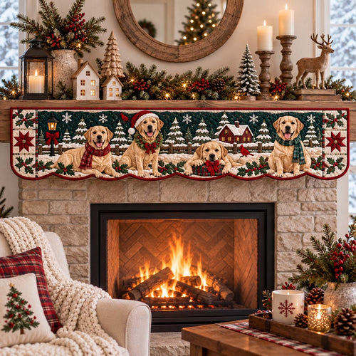 Yellow Labrador Radiance Quilted Mantel Scarf SN0HH0776