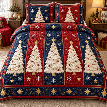 Yuletide Evergreen 3-Piece Quilted Bedding Set SN0TD1150