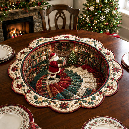 Yuletide Hearth Custom Shape Quilted Table Topper SN0TV172
