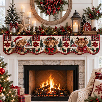 Yuletide Highland Trio Quilted Mantel Scarf SN0HH0463