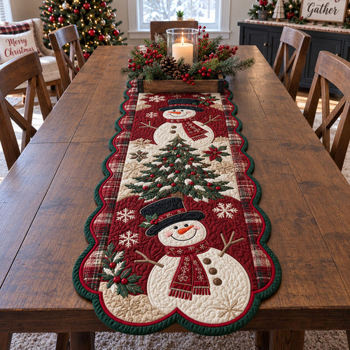 Yuletide Memories Custom Shape Quilted Table Runner SN0PT1063
