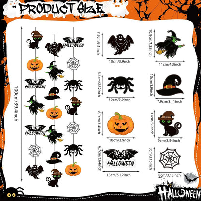9 Pcs Halloween Hanging Garlands