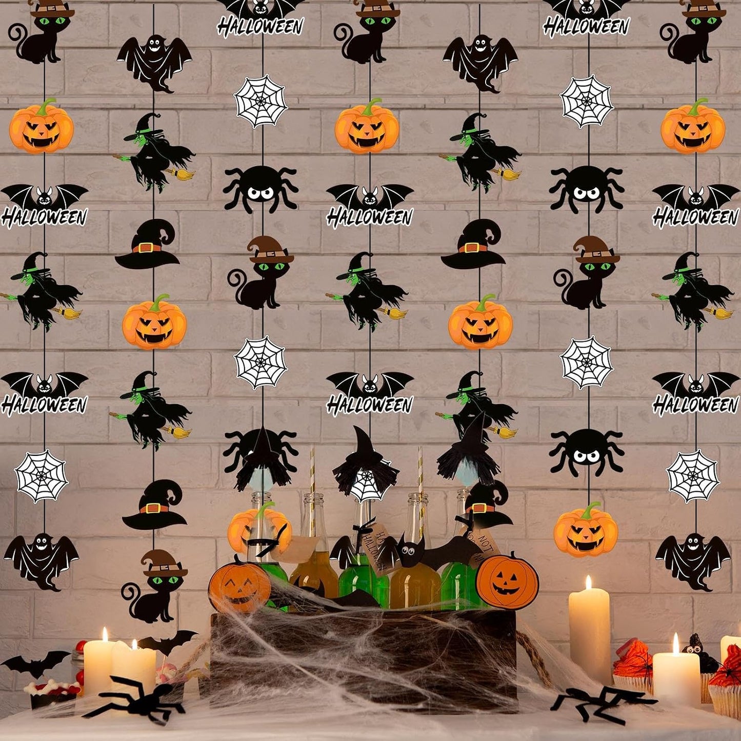 9 Pcs Halloween Hanging Garlands