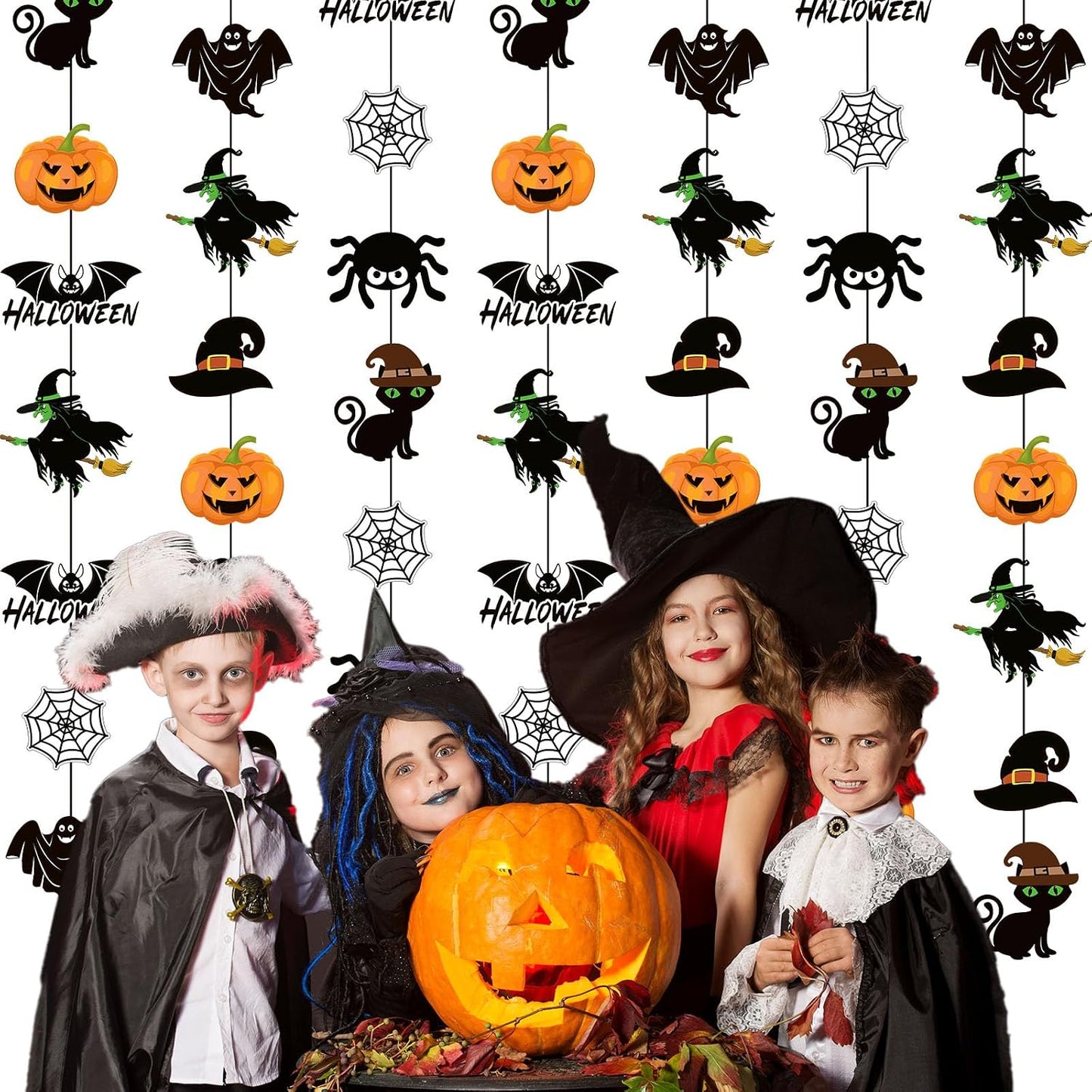 9 Pcs Halloween Hanging Garlands