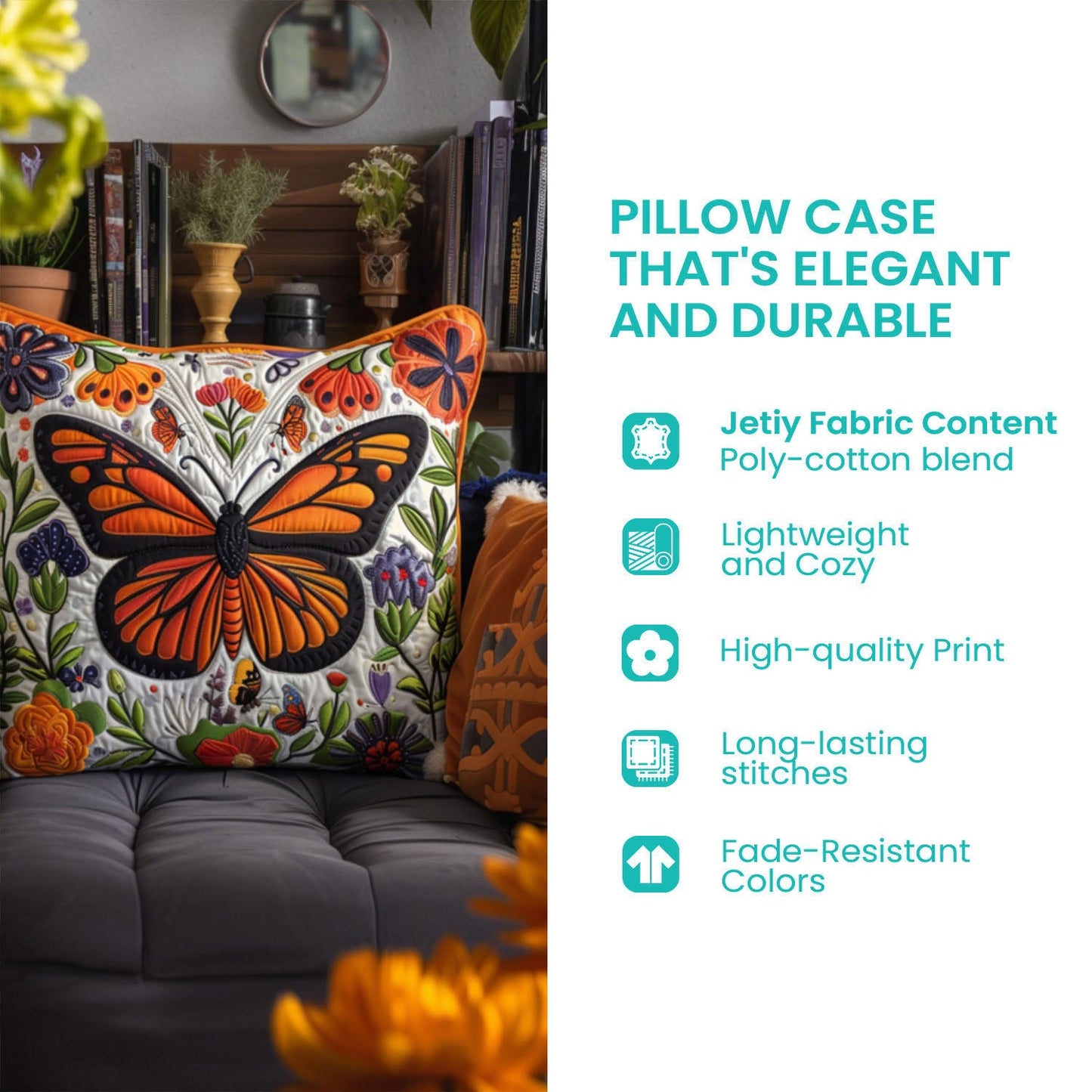 Purrs And Patches Quilted Pillow Case NCU0DK2032