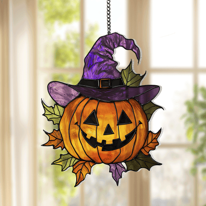 Halloween Jack-O'-Lanten - Window Hanging Suncatcher NCU0PD034