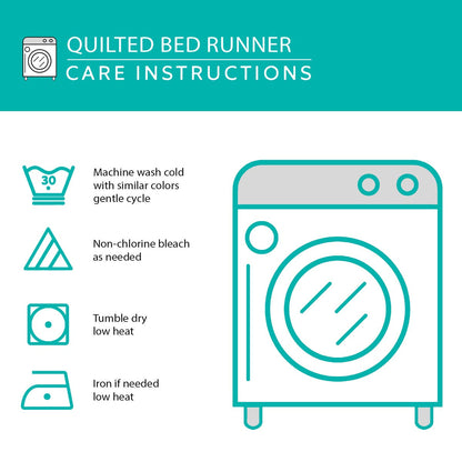 Frosty Glow Quilted Bed Runner NCU0TD796