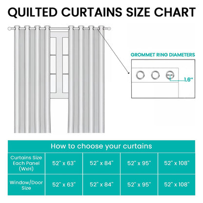 Beach Walker Quilted Curtains NCU0NT10973