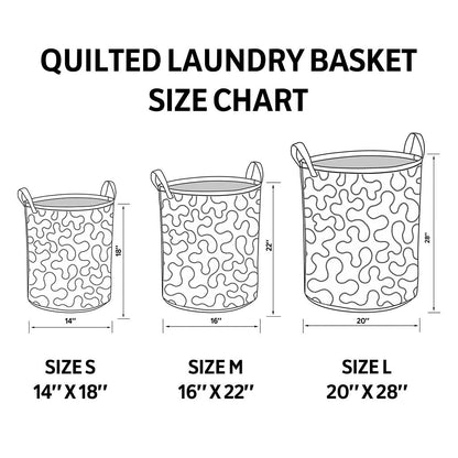 Coastal Light Breeze Quilted Laundry Basket NCU0NNT1239