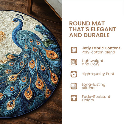 Santa Claus's Friend Quilted Round Mat NCU0HH235