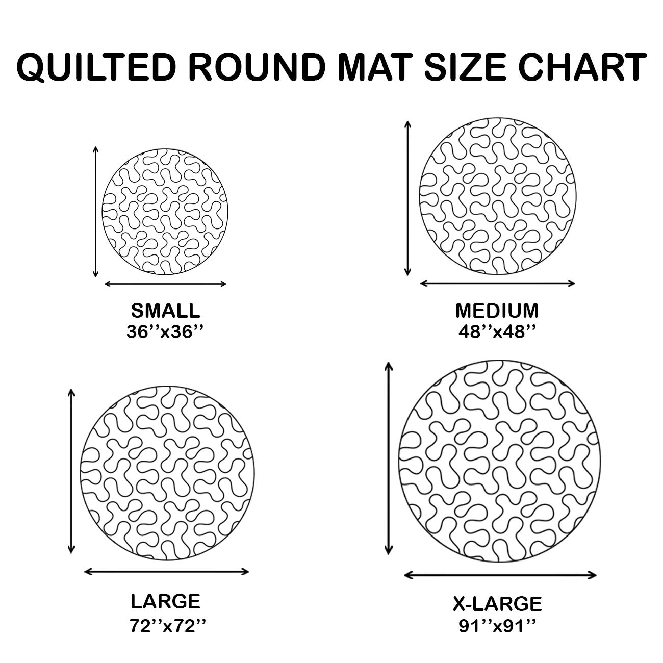 Feline Foliage Quilted Round Mat NCU0PT1126
