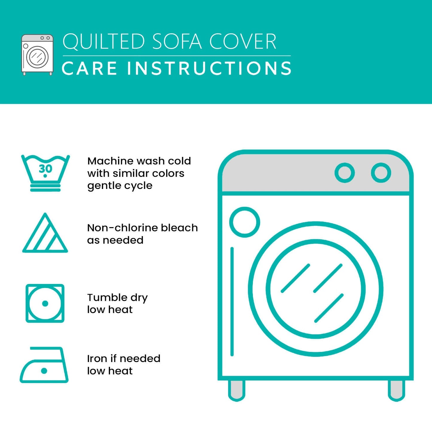 Joyful Heart Quilted Sofa Cover NCU0NT10939