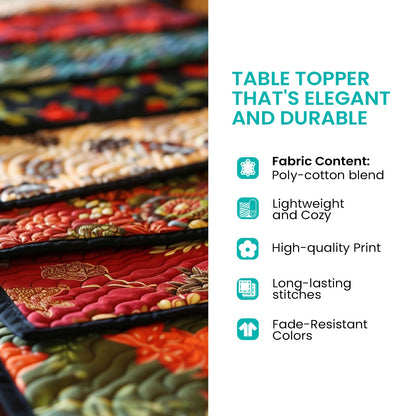 Winter Reindeer Quilted Table Topper NCU0HNH176
