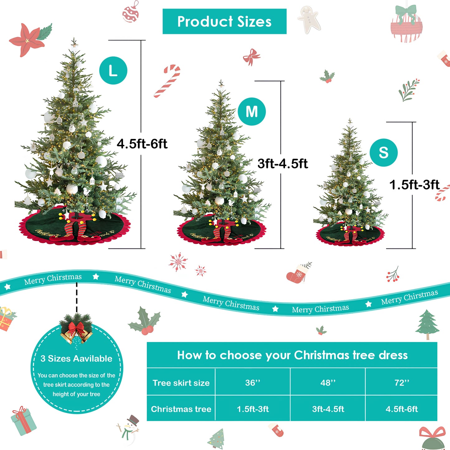 Festive Shih Tzu Joy Christmas Quilted Tree Skirt NCU0DV1576