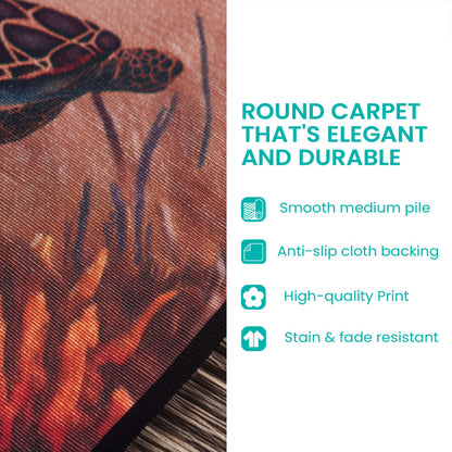 Whispering Pines Snow Round Carpet NCU0TD1750