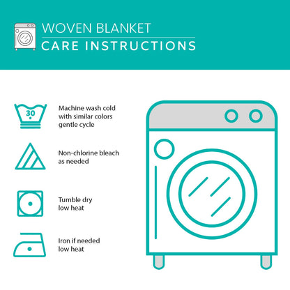 Waves and Shells Woven Sofa Blanket NCU0PT4955